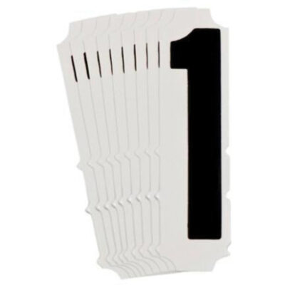 Étiquettes de lettres et chiffres gothiques individuels Quick-AlignMD, 1, 1" h, Noir