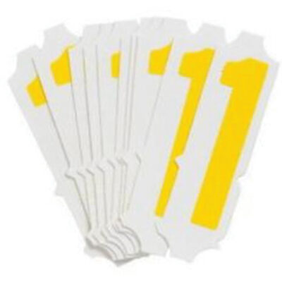 Étiquettes de lettres et chiffres gothiques individuels Quick-AlignMD, 1, 2" h, Jaune