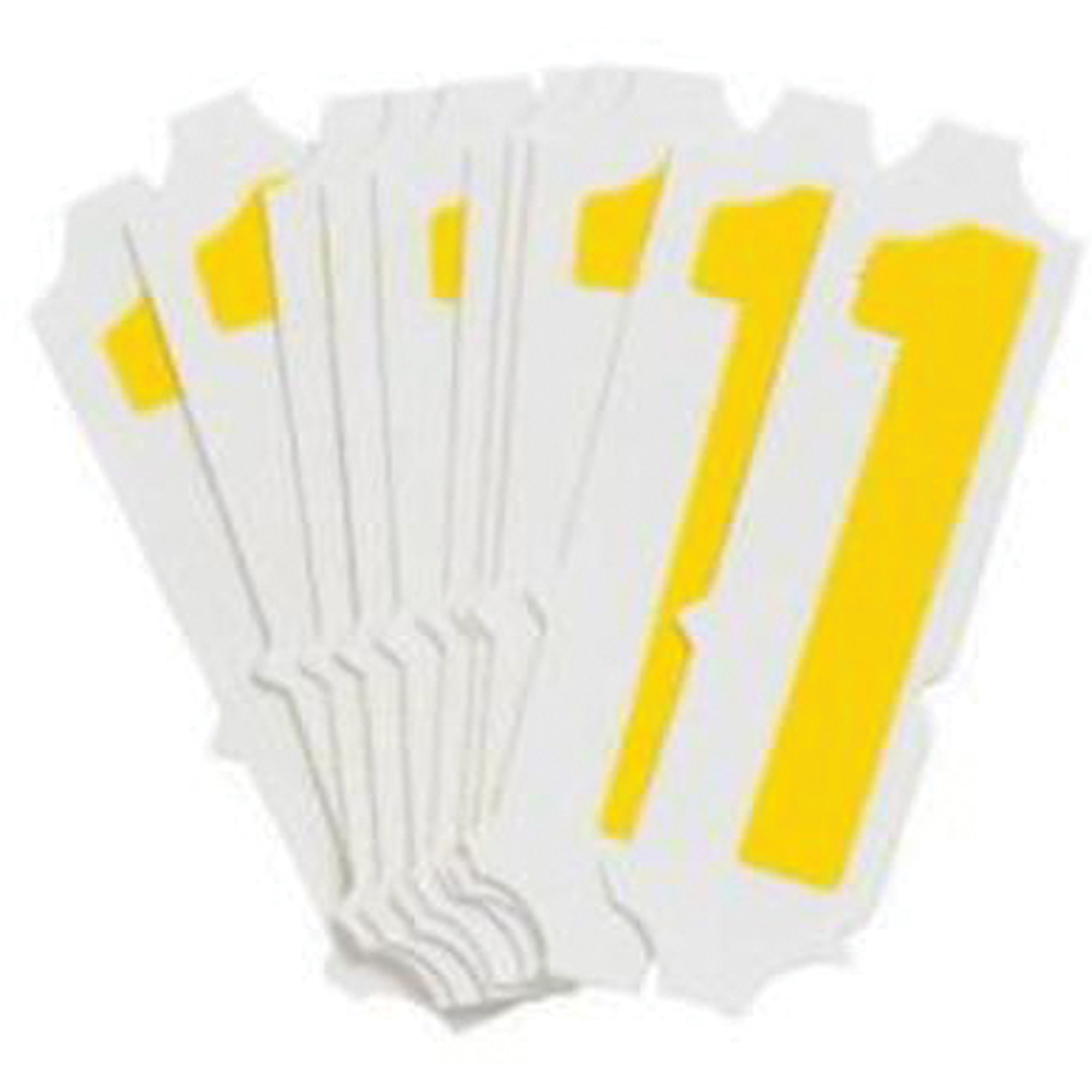Étiquettes de lettres et chiffres gothiques individuels Quick-AlignMD, 1, 2" h, Jaune