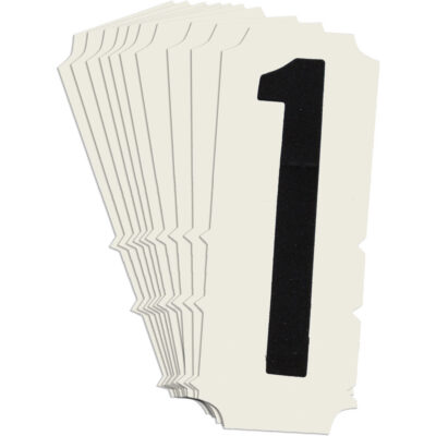 Étiquettes de lettres et chiffres gothiques individuels Quick-AlignMD, 1, 2" h, Noir