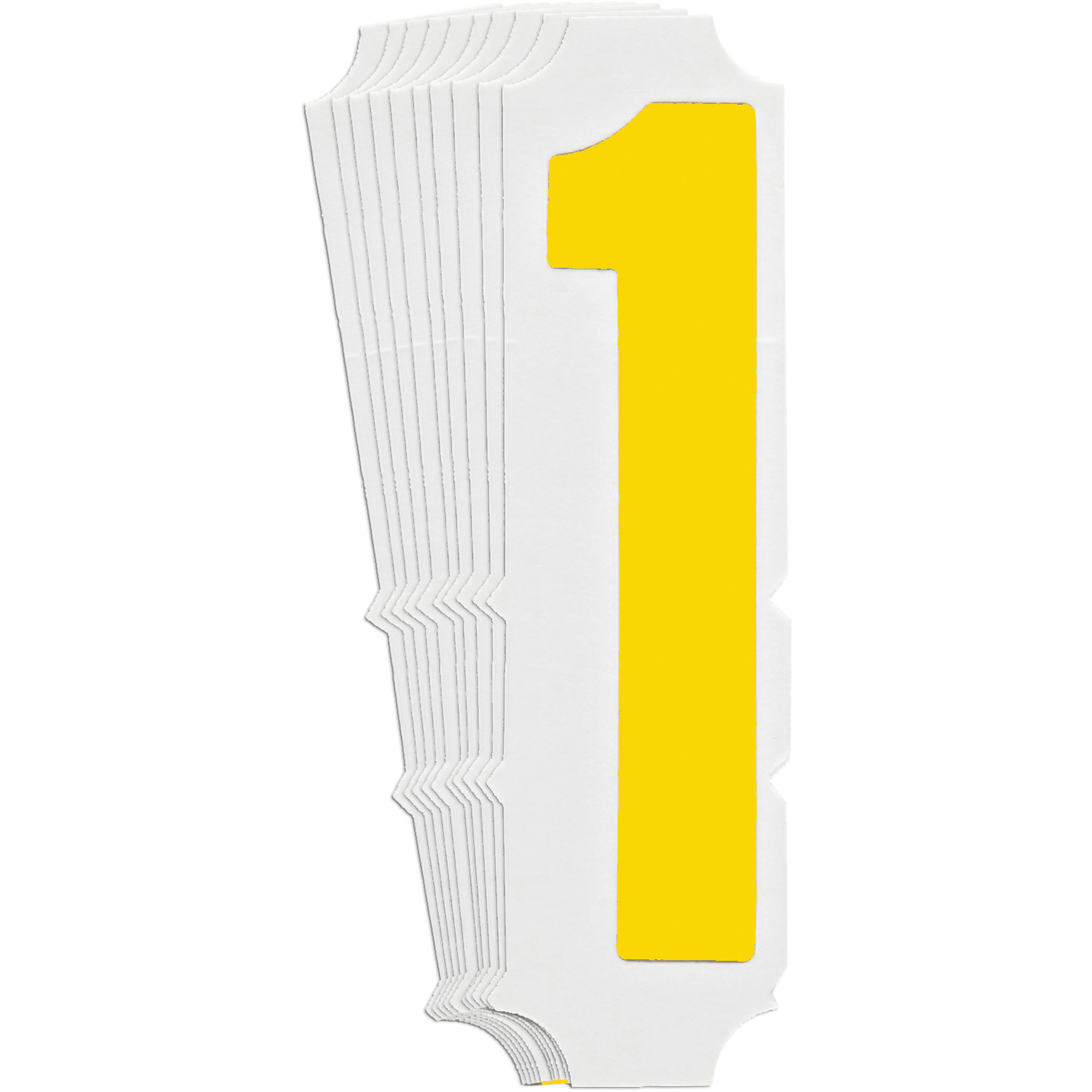Étiquettes de lettres et chiffres gothiques individuels Quick-AlignMD, 1, 3" h, Jaune