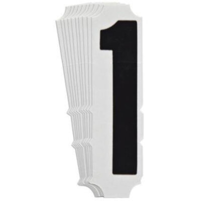 Étiquettes de lettres et chiffres gothiques individuels Quick-AlignMD, 1, 3" h, Noir