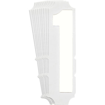 Étiquettes de lettres et chiffres gothiques individuels Quick-AlignMD, 1, 4" h, Blanc