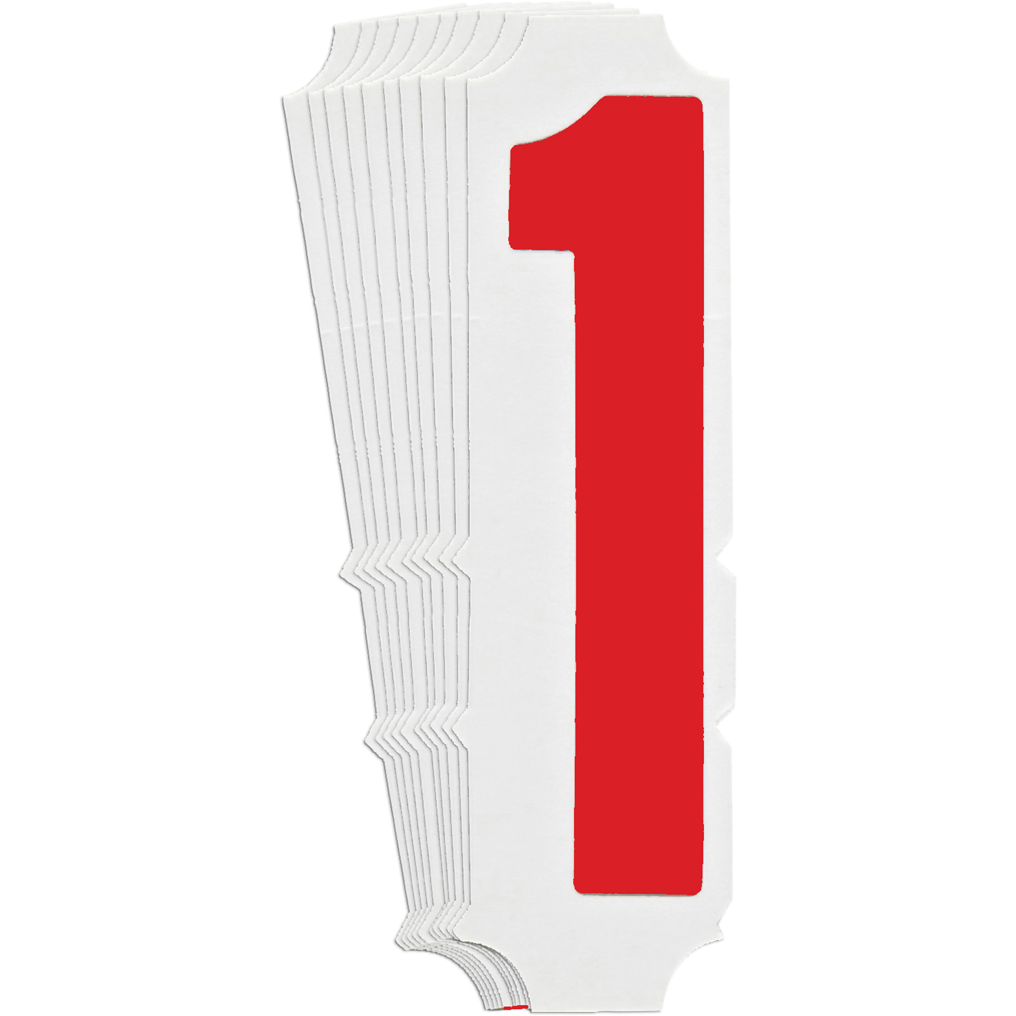 Étiquettes de lettres et chiffres gothiques individuels Quick-AlignMD, 1, 4" h, Rouge