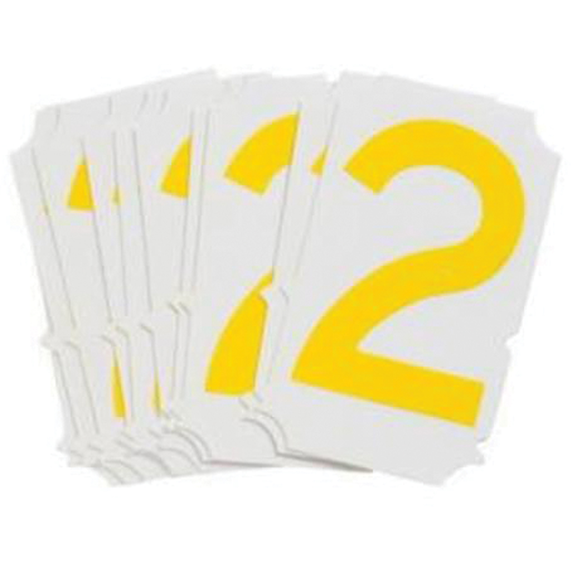 Étiquettes de lettres et chiffres gothiques individuels Quick-AlignMD, 2, 2" h, Jaune