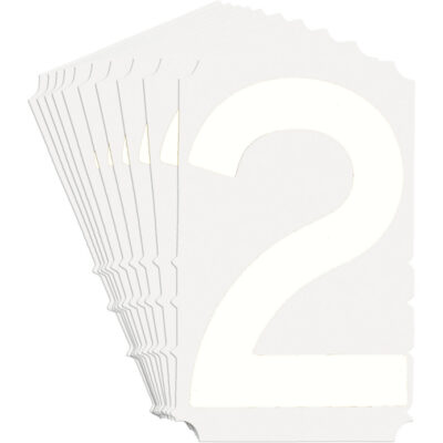 Étiquettes de lettres et chiffres gothiques individuels Quick-AlignMD, 2, 3" h, Blanc