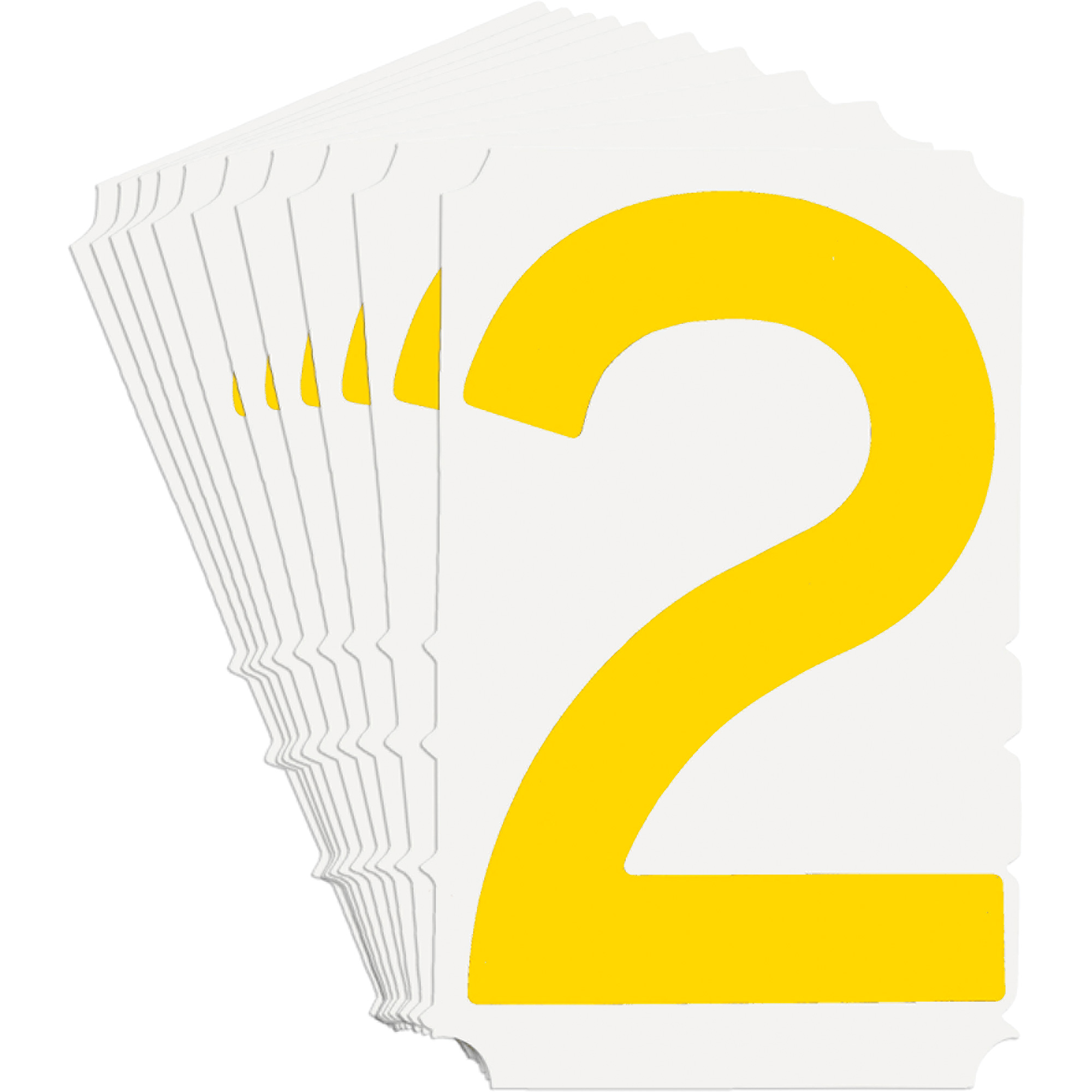 Étiquettes de lettres et chiffres gothiques individuels Quick-AlignMD, 2, 3" h, Jaune