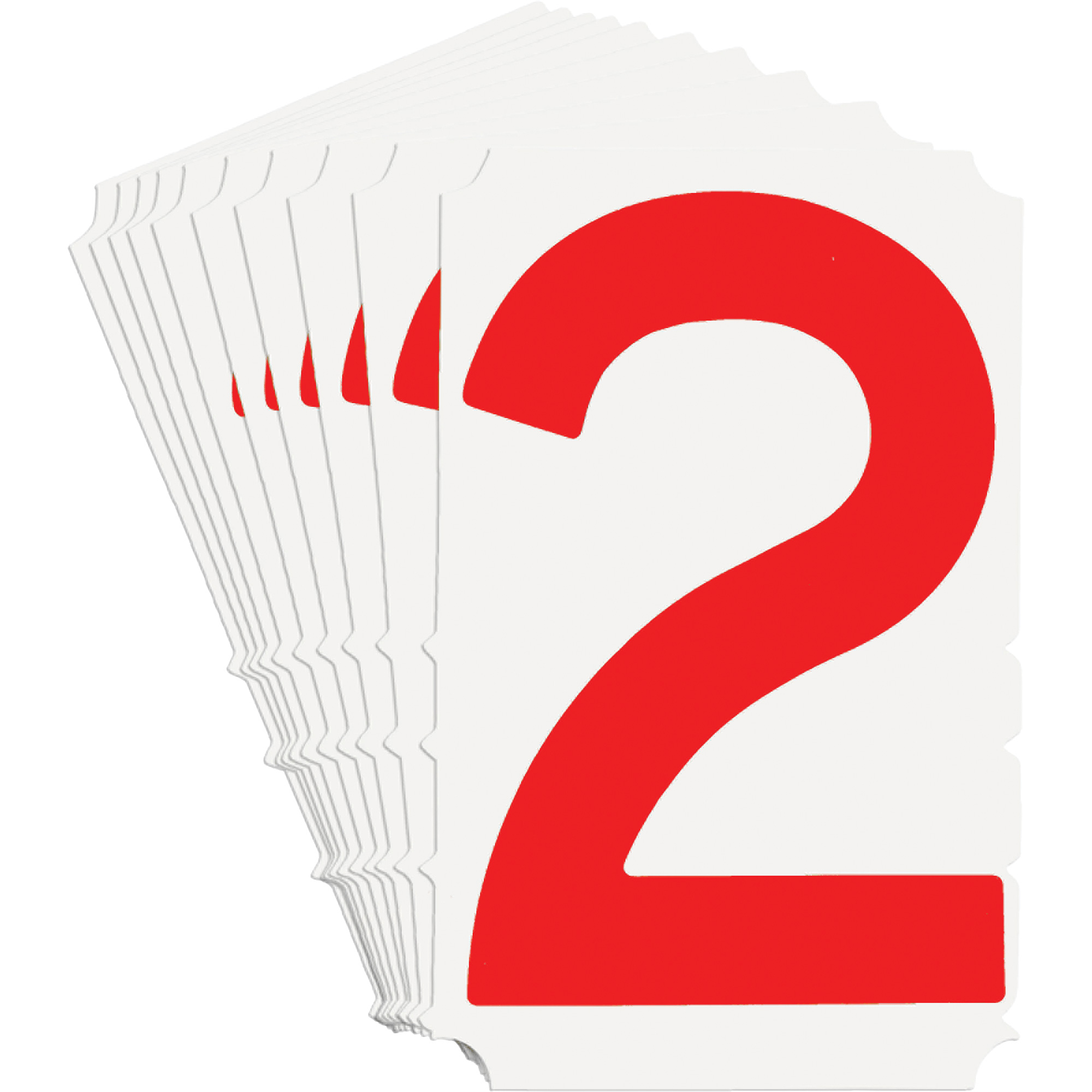 Étiquettes de lettres et chiffres gothiques individuels Quick-AlignMD, 2, 4" h, Rouge