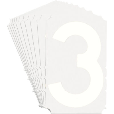 Étiquettes de lettres et chiffres gothiques individuels Quick-AlignMD, 3, 3" h, Blanc