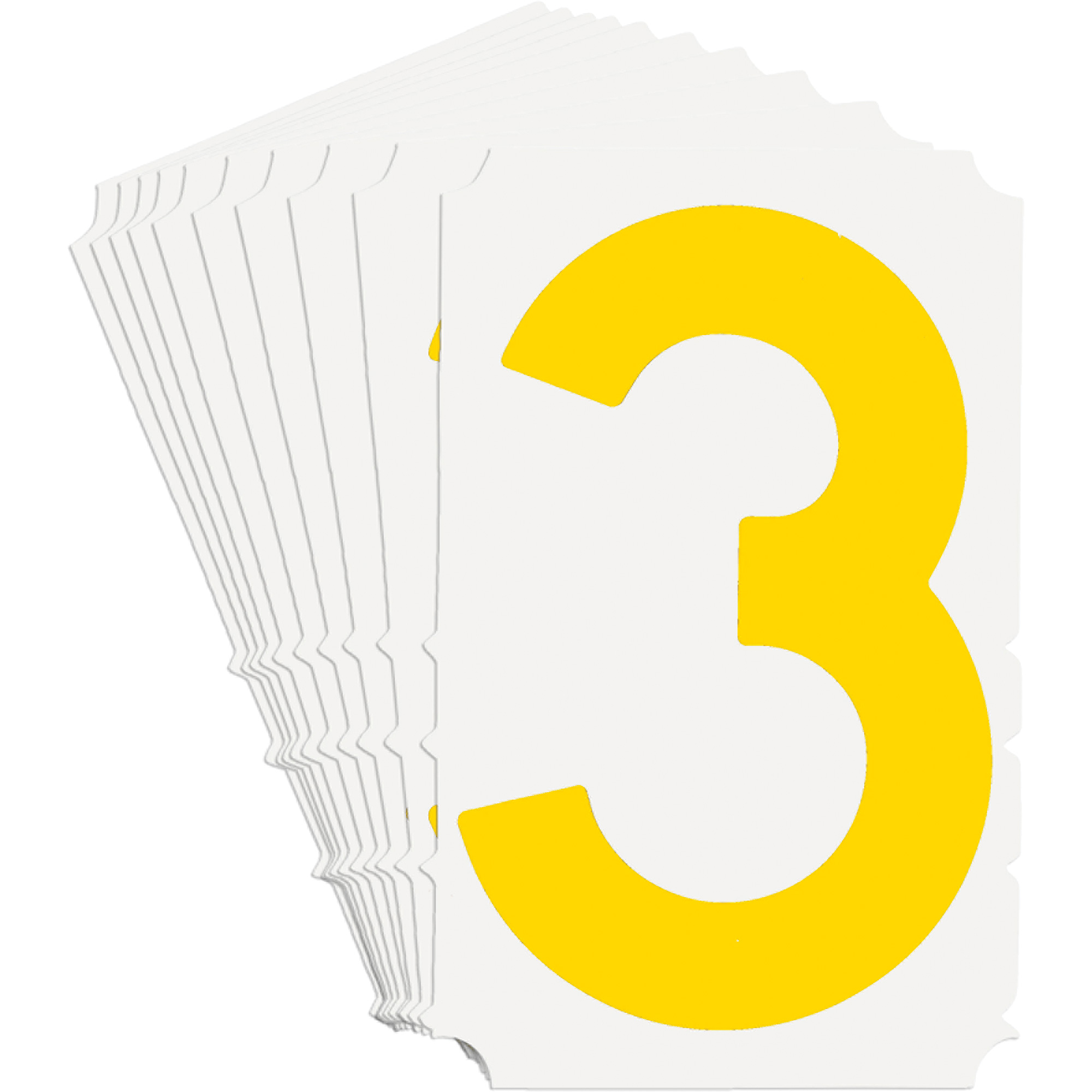 Étiquettes de lettres et chiffres gothiques individuels Quick-AlignMD, 3, 3" h, Jaune