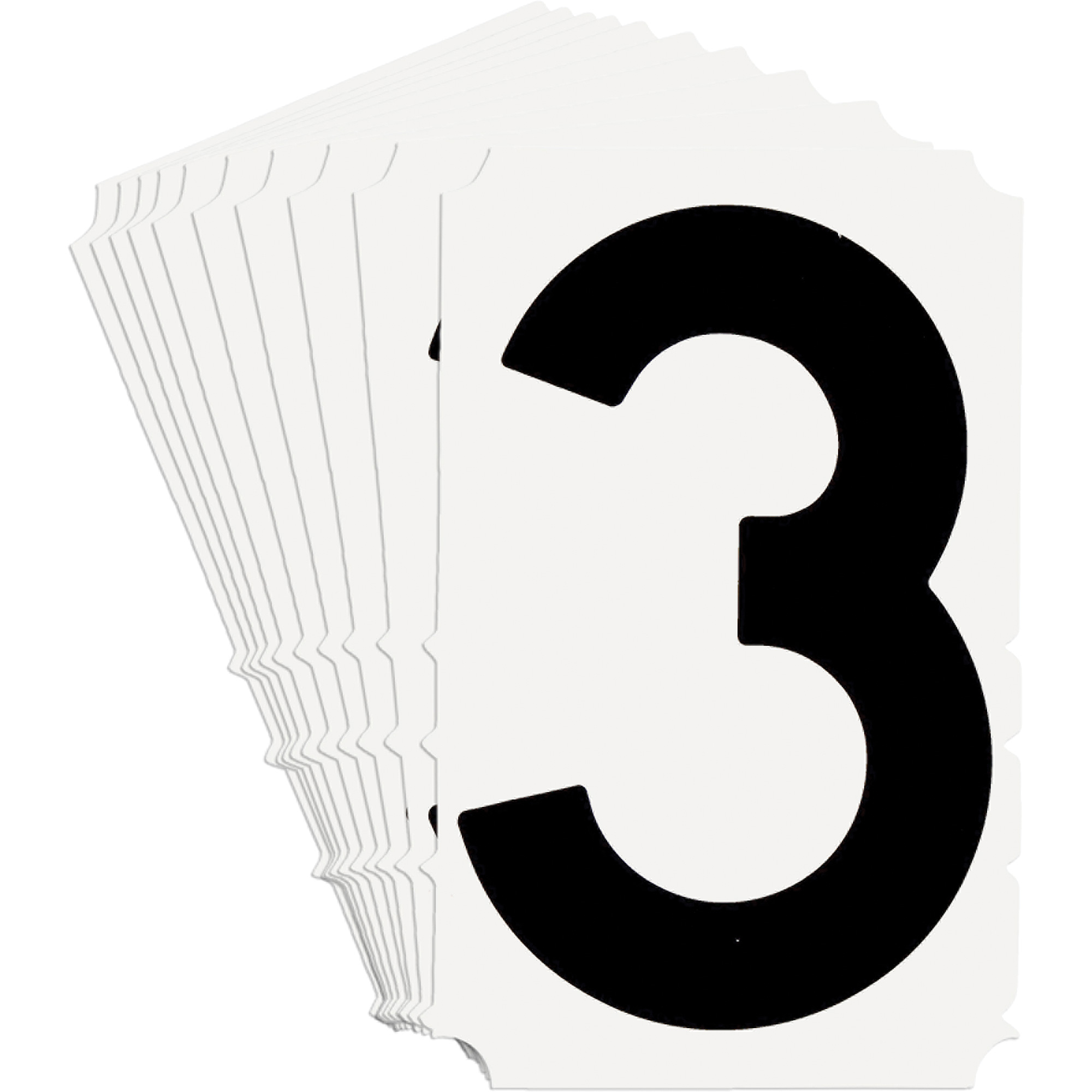 Étiquettes de lettres et chiffres gothiques individuels Quick-AlignMD, 3, 3" h, Noir
