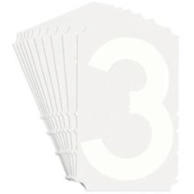 Étiquettes de lettres et chiffres gothiques individuels Quick-AlignMD, 3, 4" h, Blanc