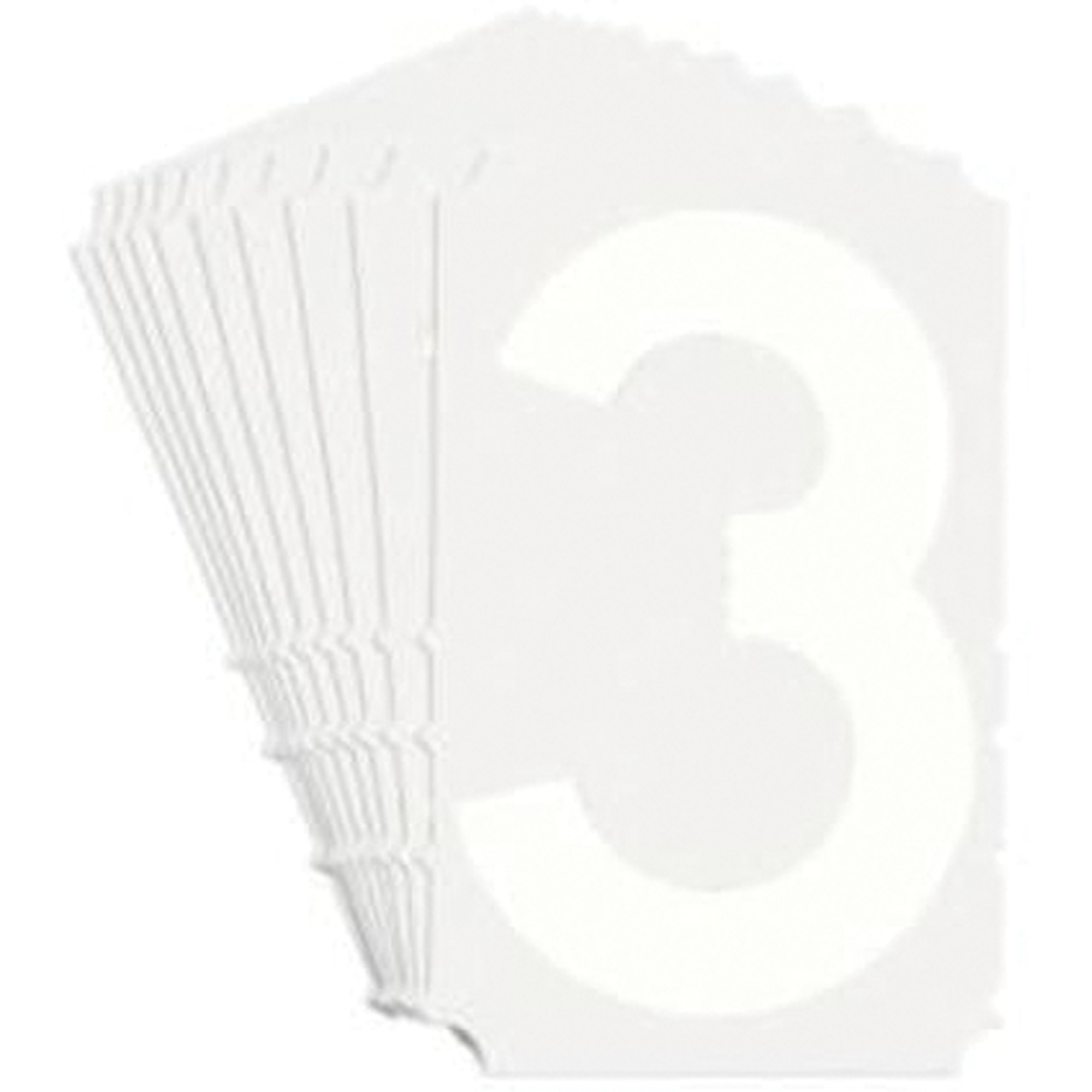 Étiquettes de lettres et chiffres gothiques individuels Quick-AlignMD, 3, 4" h, Blanc