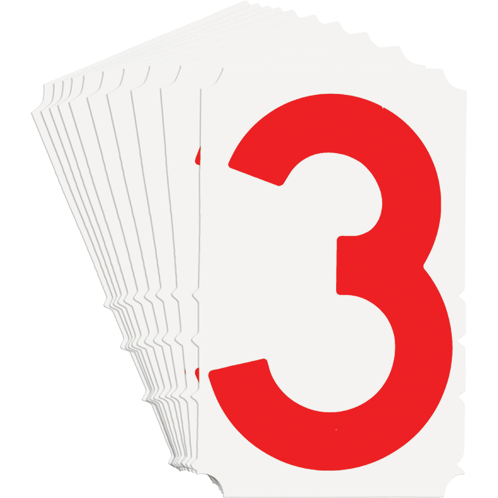 Étiquettes de lettres et chiffres gothiques individuels Quick-AlignMD, 3, 4" h, Rouge