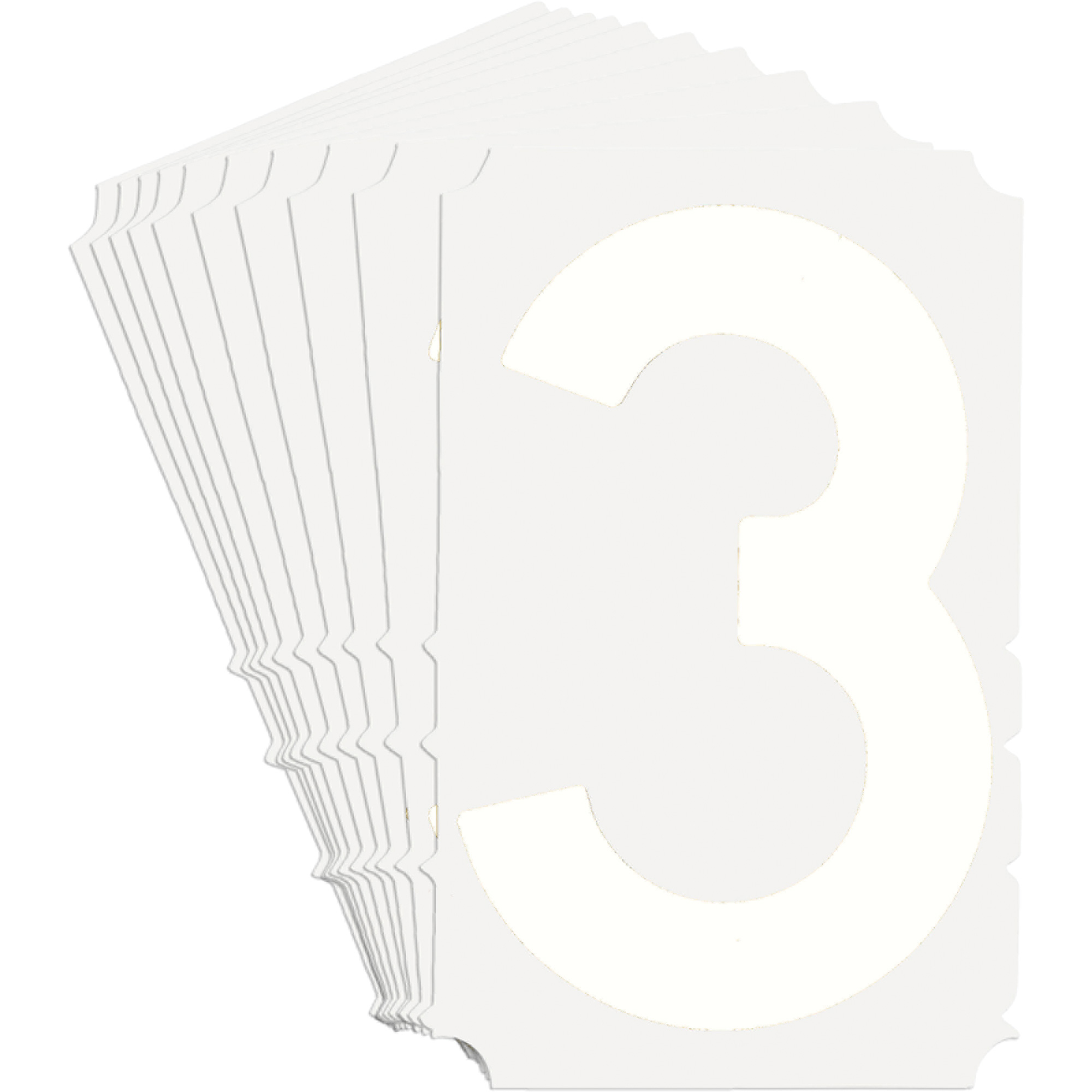 Étiquettes de lettres et chiffres gothiques individuels Quick-AlignMD, 3, 6" h, Blanc