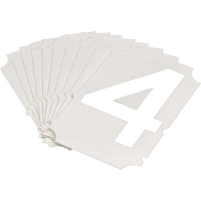 Étiquettes de lettres et chiffres gothiques individuels Quick-AlignMD, 4, 2" h, Blanc