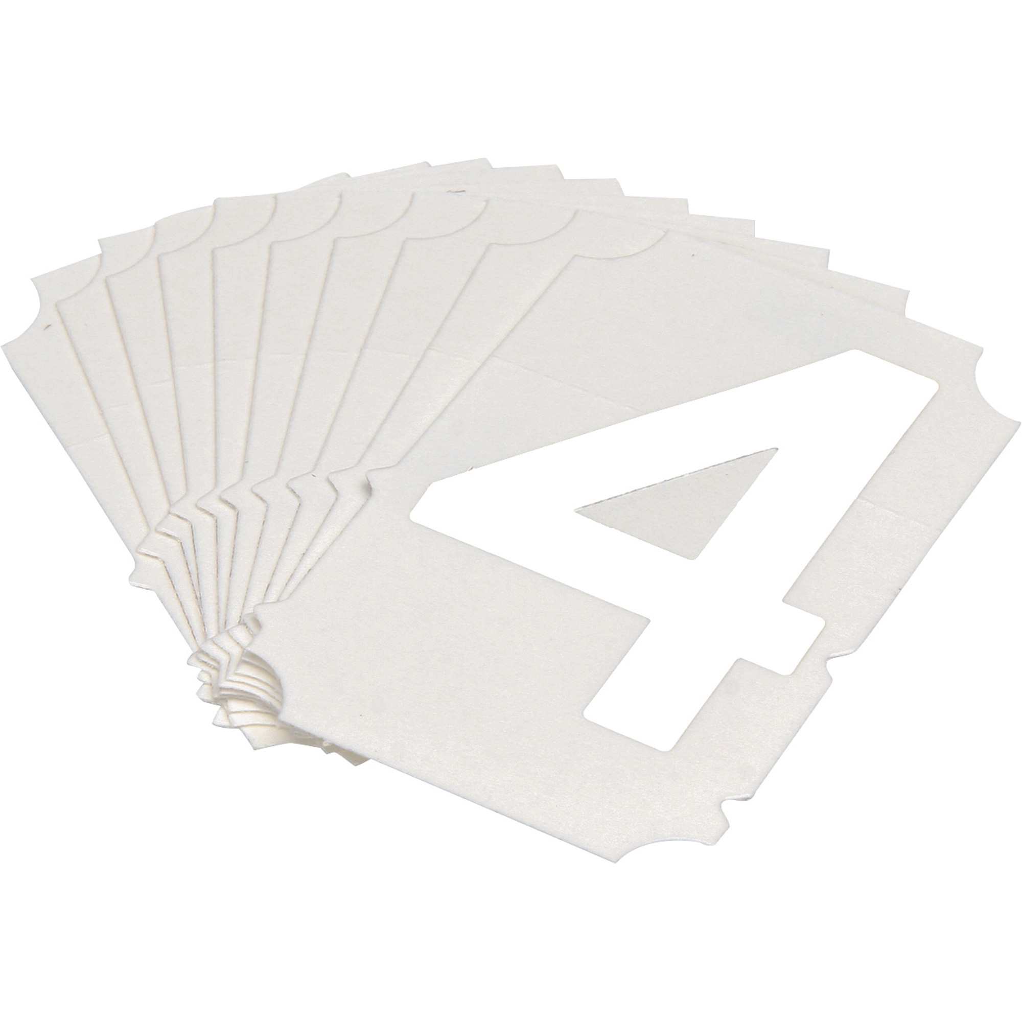 Étiquettes de lettres et chiffres gothiques individuels Quick-AlignMD, 4, 2" h, Blanc