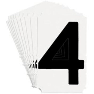 Étiquettes de lettres et chiffres gothiques individuels Quick-AlignMD, 4, 3" h, Noir