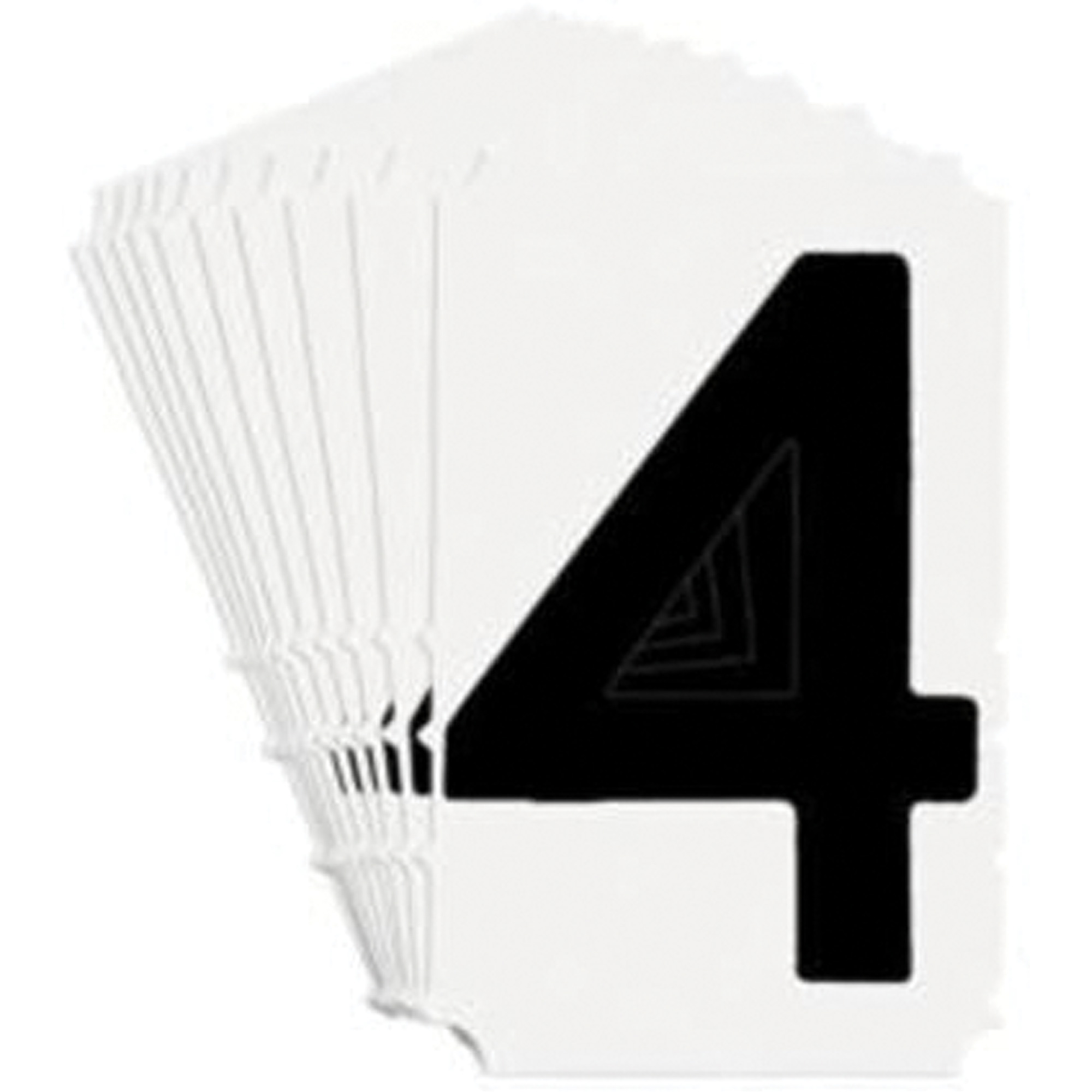 Étiquettes de lettres et chiffres gothiques individuels Quick-AlignMD, 4, 3" h, Noir