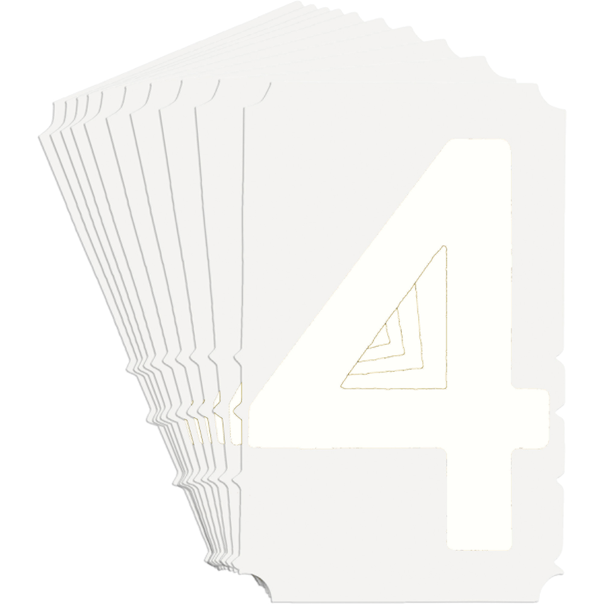 Étiquettes de lettres et chiffres gothiques individuels Quick-AlignMD, 4, 4" h, Blanc