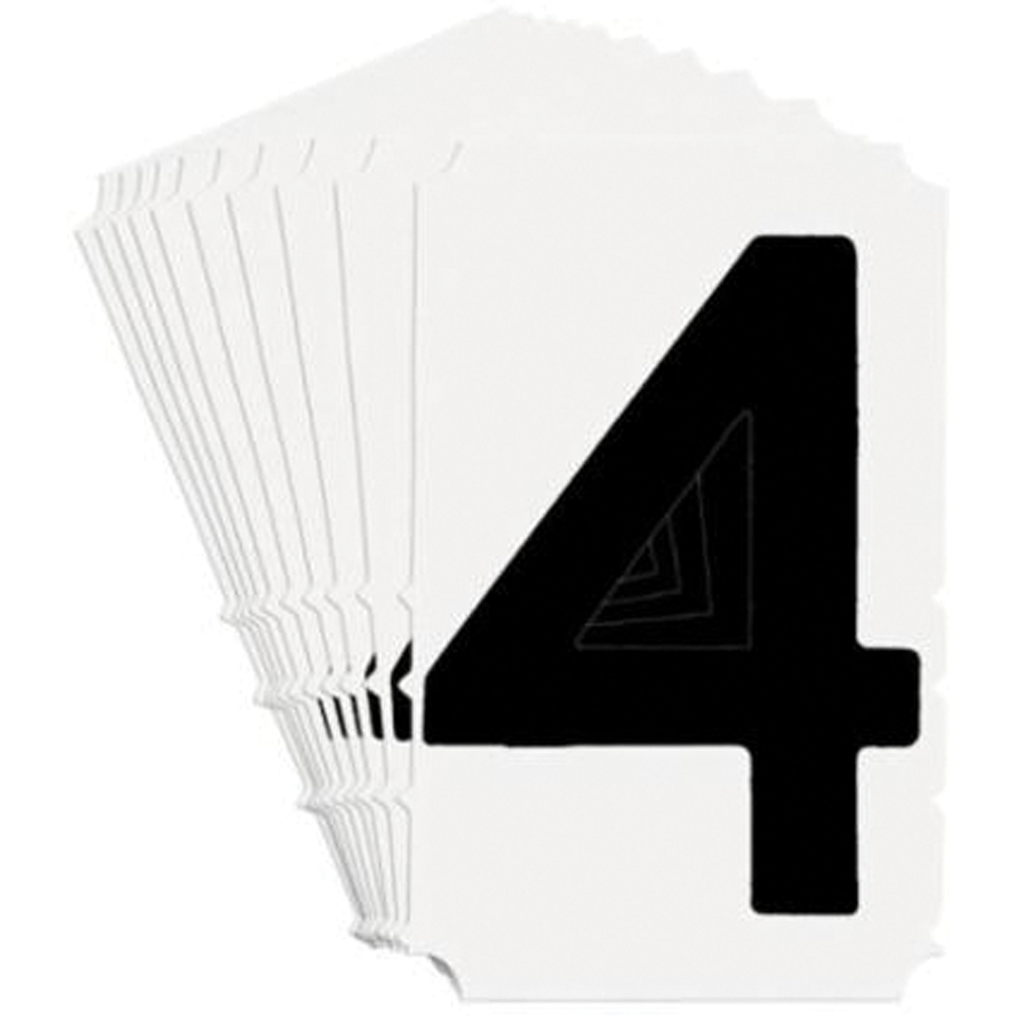 Étiquettes de lettres et chiffres gothiques individuels Quick-AlignMD, 4, 4" h, Noir