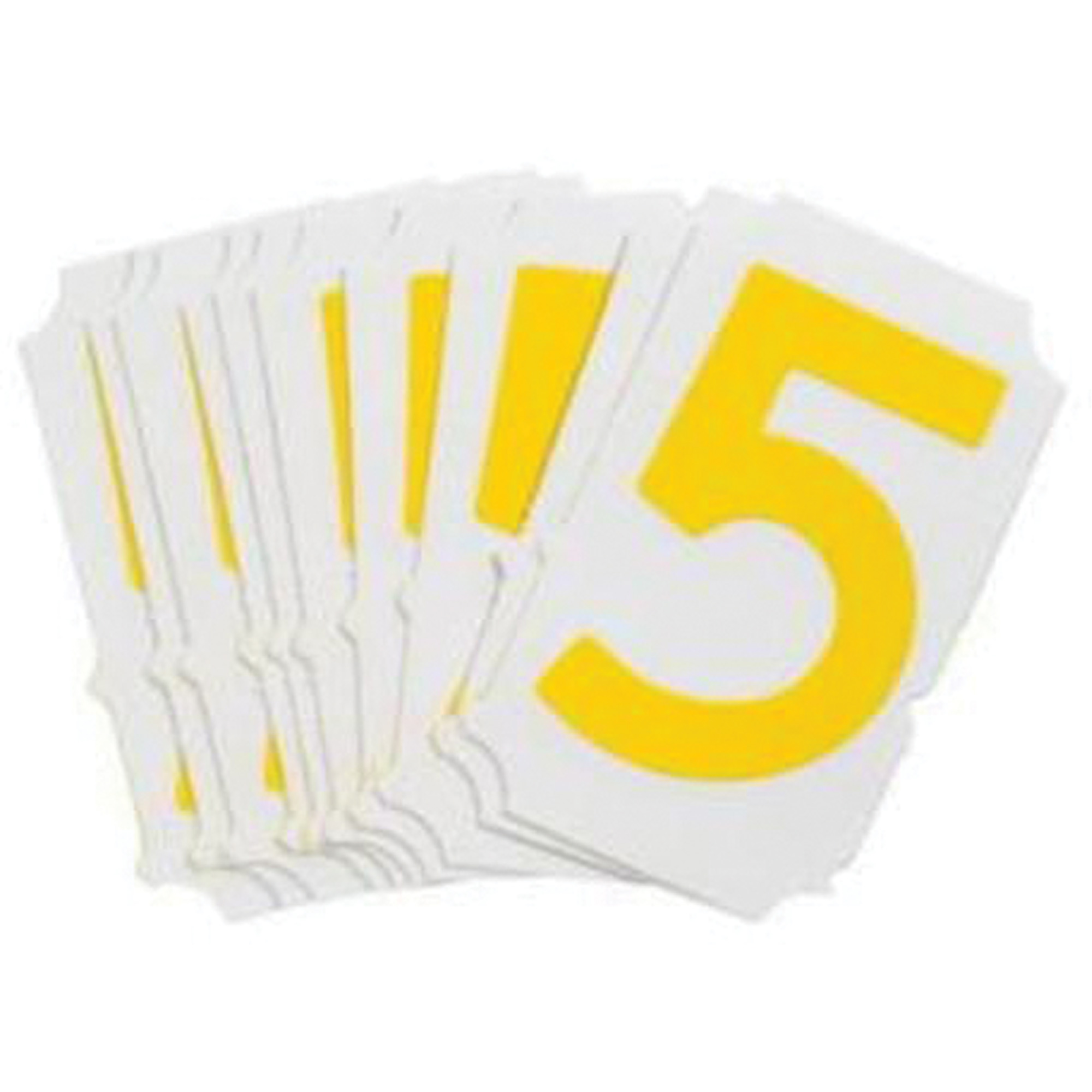 Étiquettes de lettres et chiffres gothiques individuels Quick-AlignMD, 5, 2" h, Jaune