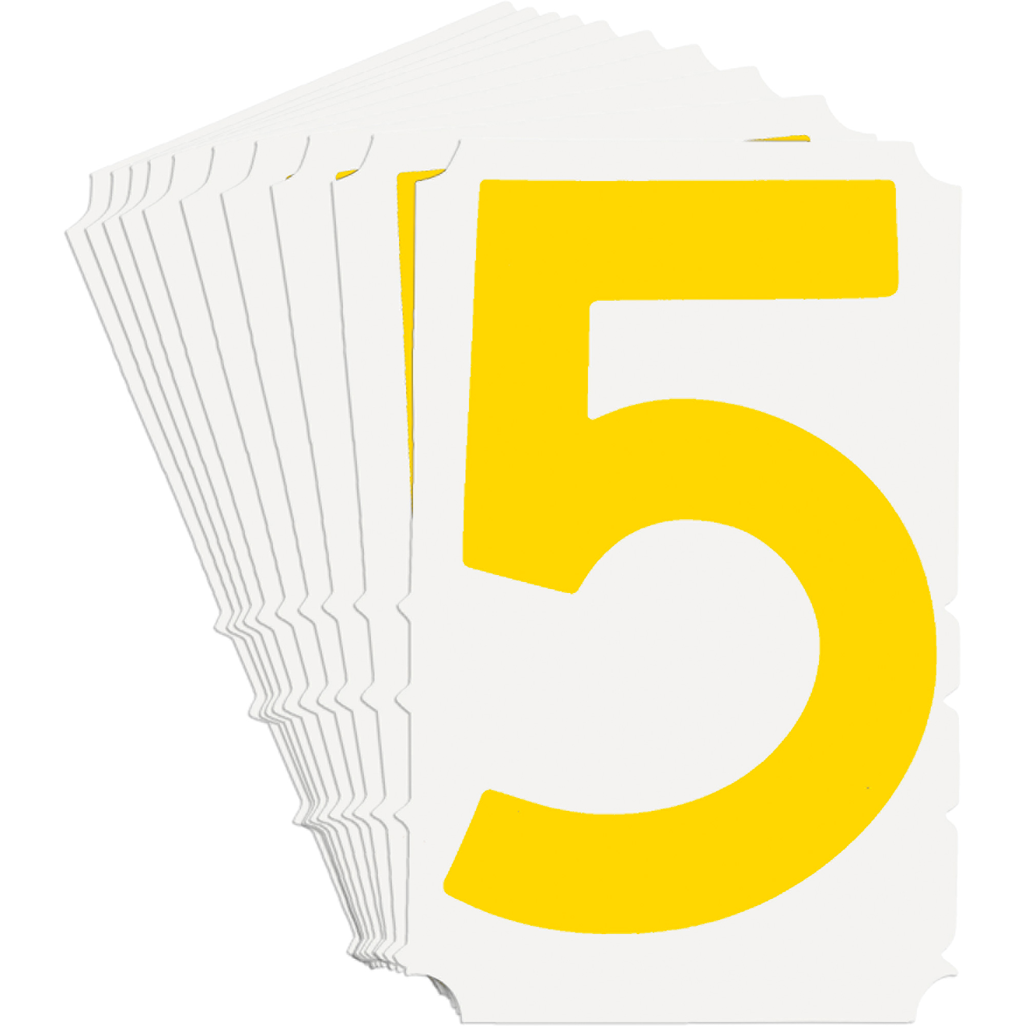 Étiquettes de lettres et chiffres gothiques individuels Quick-AlignMD, 5, 3" h, Jaune