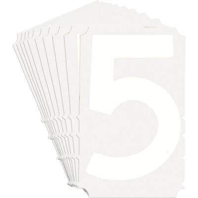 Étiquettes de lettres et chiffres gothiques individuels Quick-AlignMD, 5, 4" h, Blanc