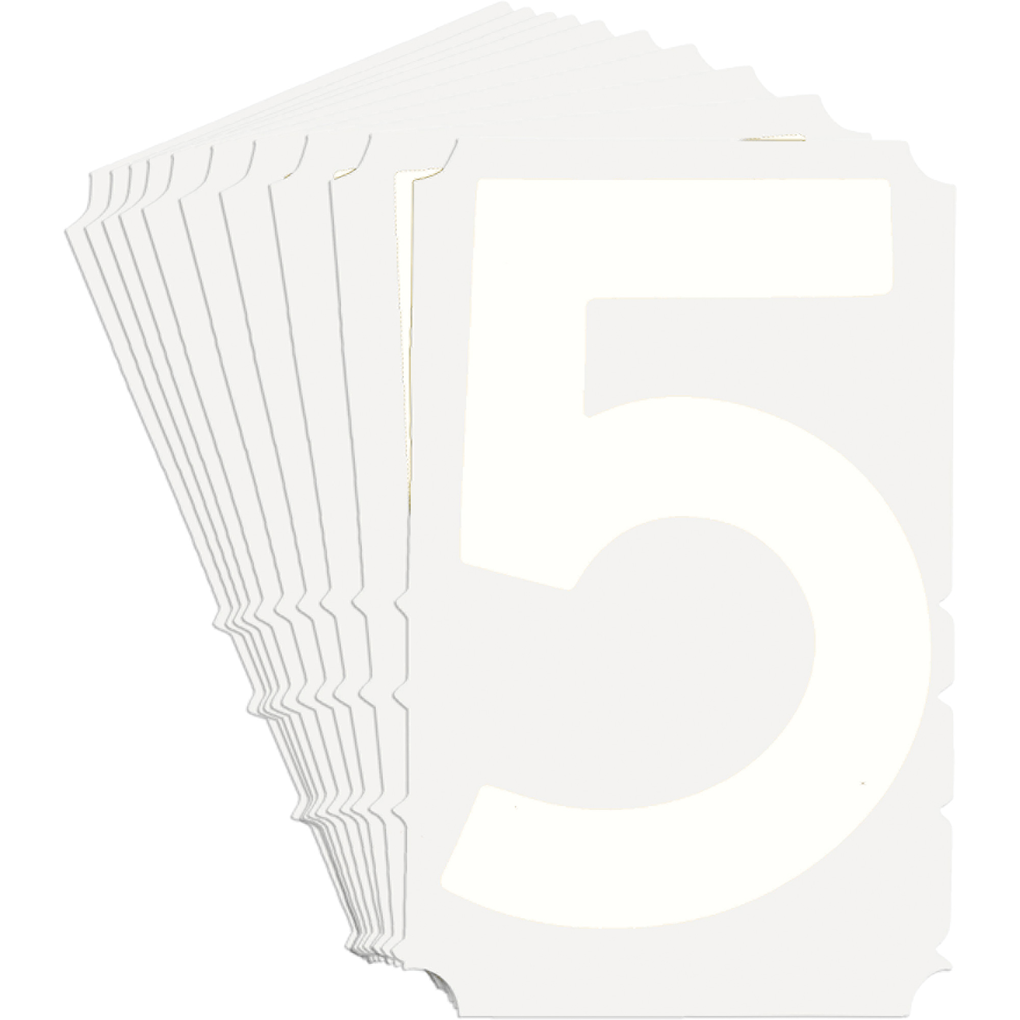 Étiquettes de lettres et chiffres gothiques individuels Quick-AlignMD, 5, 4" h, Blanc