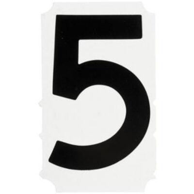 Étiquettes de lettres et chiffres gothiques individuels Quick-AlignMD, 5, 4" h, Noir
