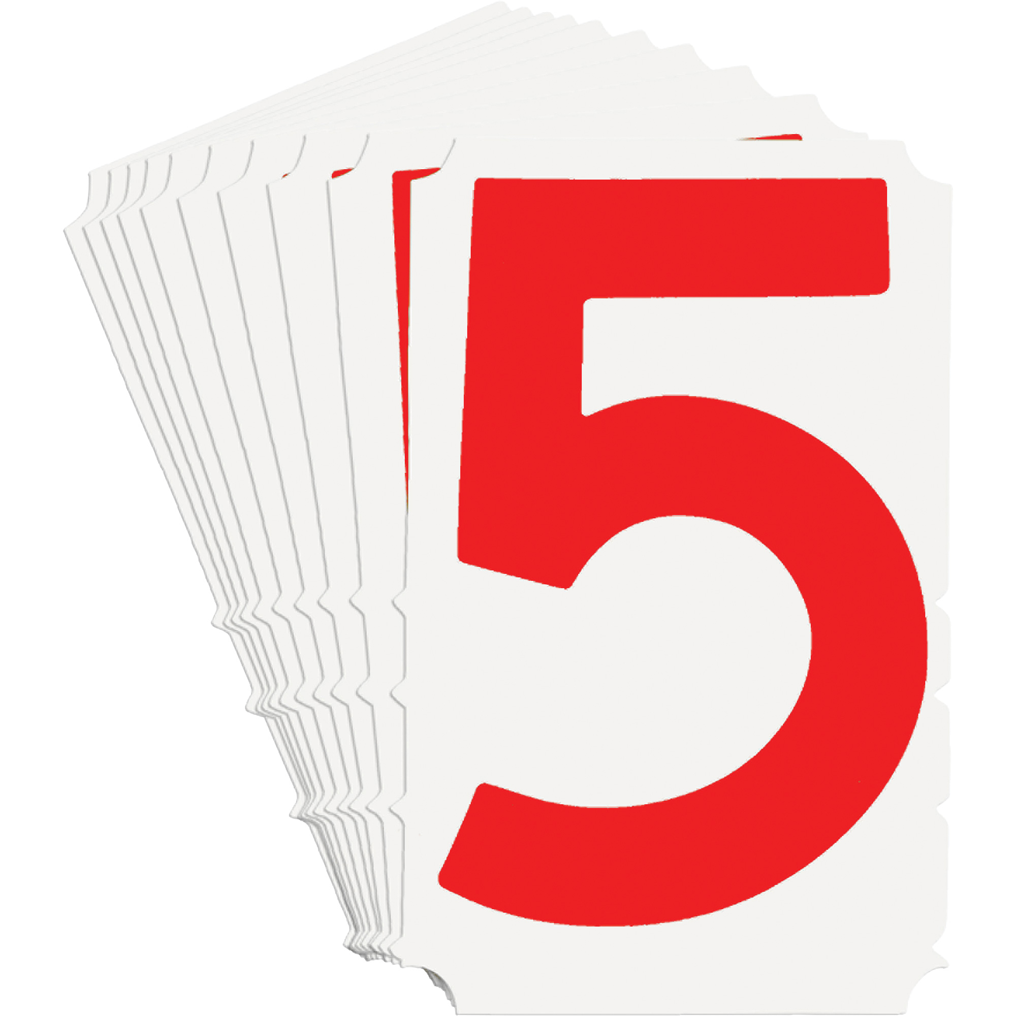 Étiquettes de lettres et chiffres gothiques individuels Quick-AlignMD, 5, 4" h, Rouge