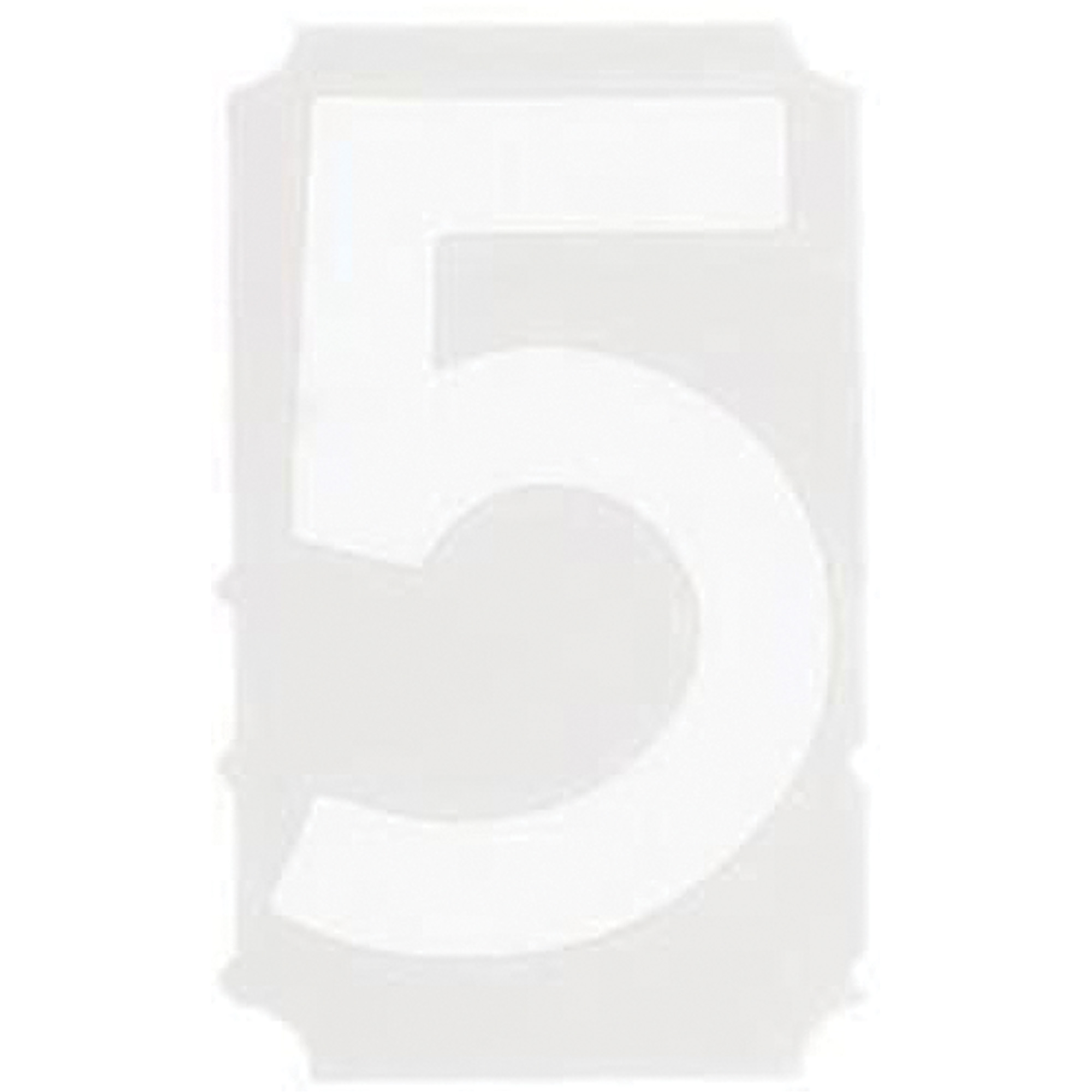 Étiquettes de lettres et chiffres gothiques individuels Quick-AlignMD, 5, 6" h, Blanc