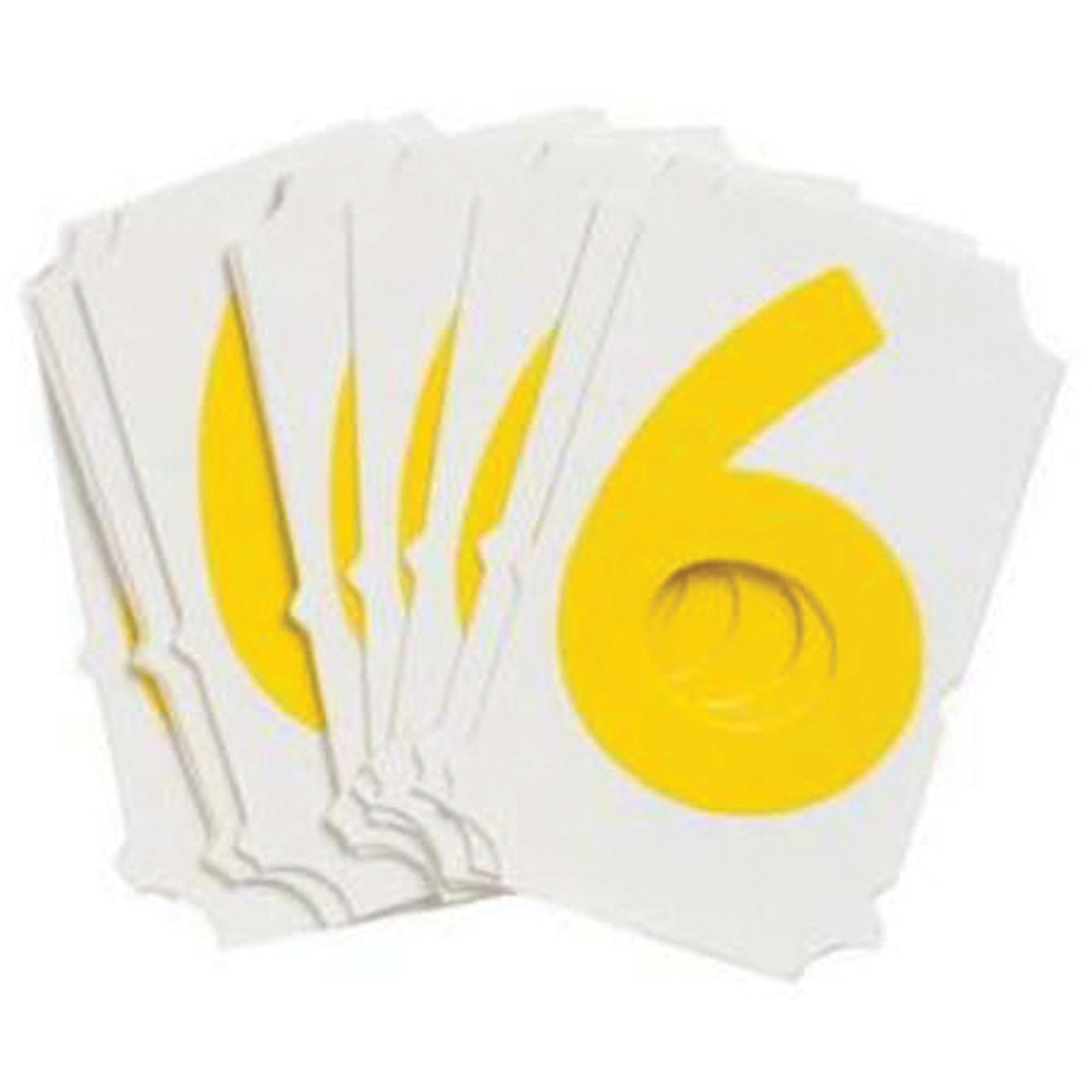 Étiquettes de lettres et chiffres gothiques individuels Quick-AlignMD, 6, 2" h, Jaune