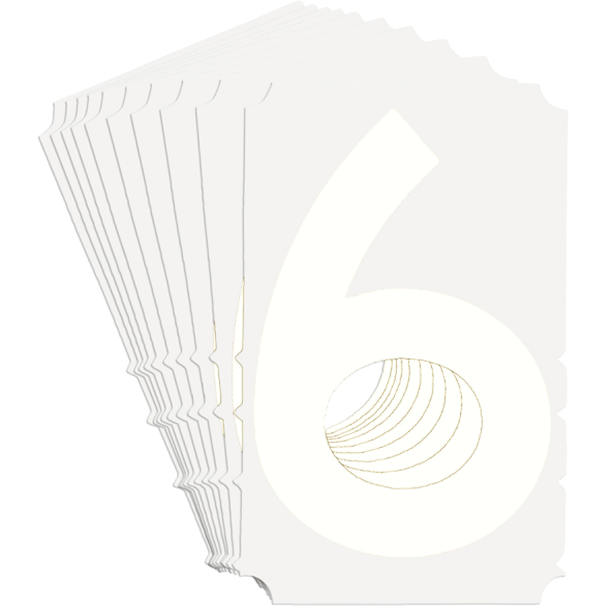 Étiquettes de lettres et chiffres gothiques individuels Quick-AlignMD, 6, 3" h, Blanc