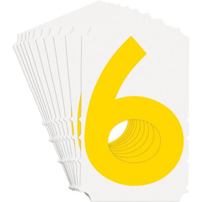 Étiquettes de lettres et chiffres gothiques individuels Quick-AlignMD, 6, 3" h, Jaune