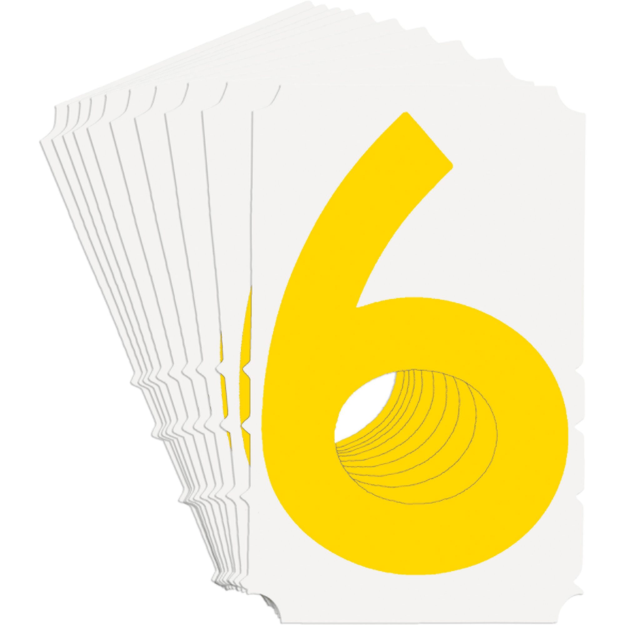 Étiquettes de lettres et chiffres gothiques individuels Quick-AlignMD, 6, 3" h, Jaune
