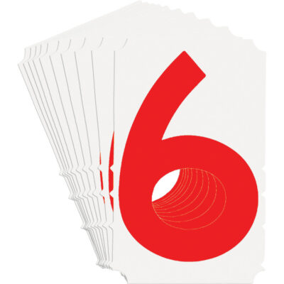 Étiquettes de lettres et chiffres gothiques individuels Quick-AlignMD, 6, 4" h, Rouge