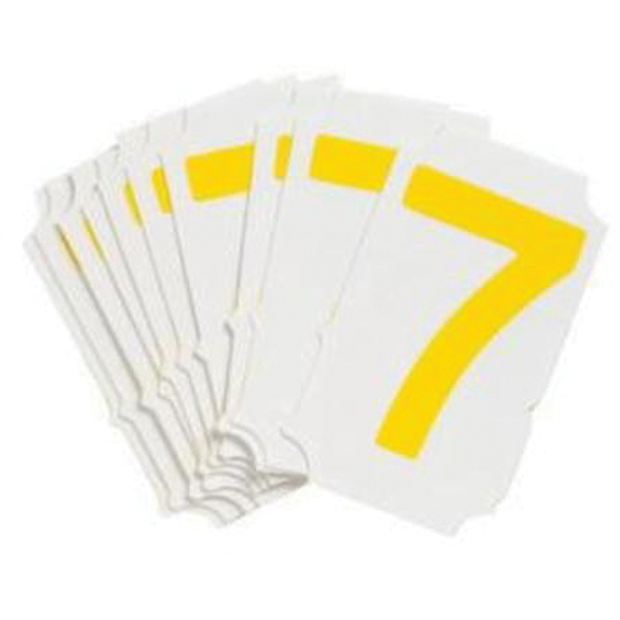 Étiquettes de lettres et chiffres gothiques individuels Quick-AlignMD, 7, 2" h, Jaune