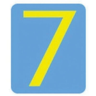 Étiquettes de lettres et chiffres gothiques individuels Quick-AlignMD, 7, 3" h, Jaune