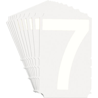 Étiquettes de lettres et chiffres gothiques individuels Quick-AlignMD, 7, 4" h, Blanc