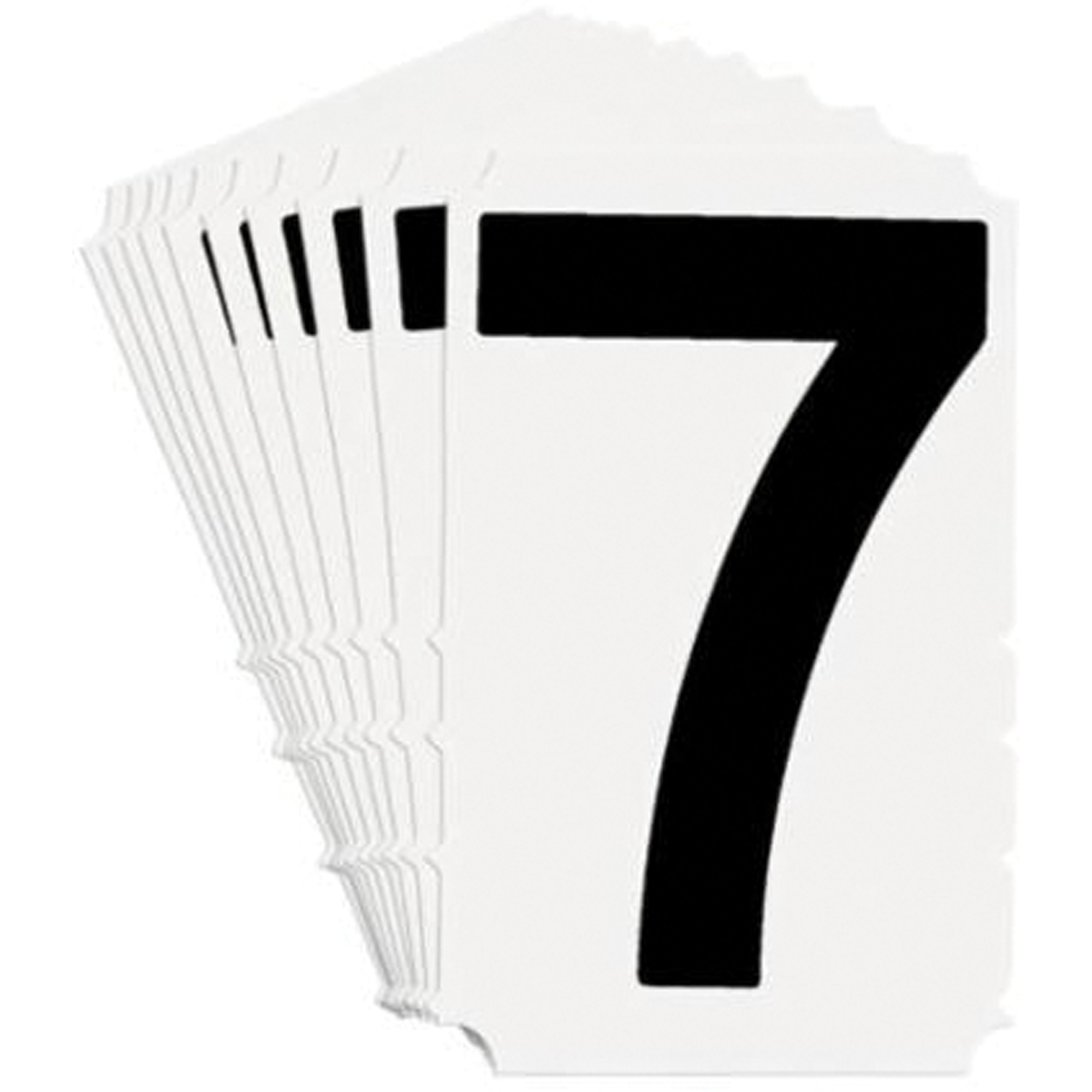 Étiquettes de lettres et chiffres gothiques individuels Quick-AlignMD, 7, 4" h, Noir sur blanc