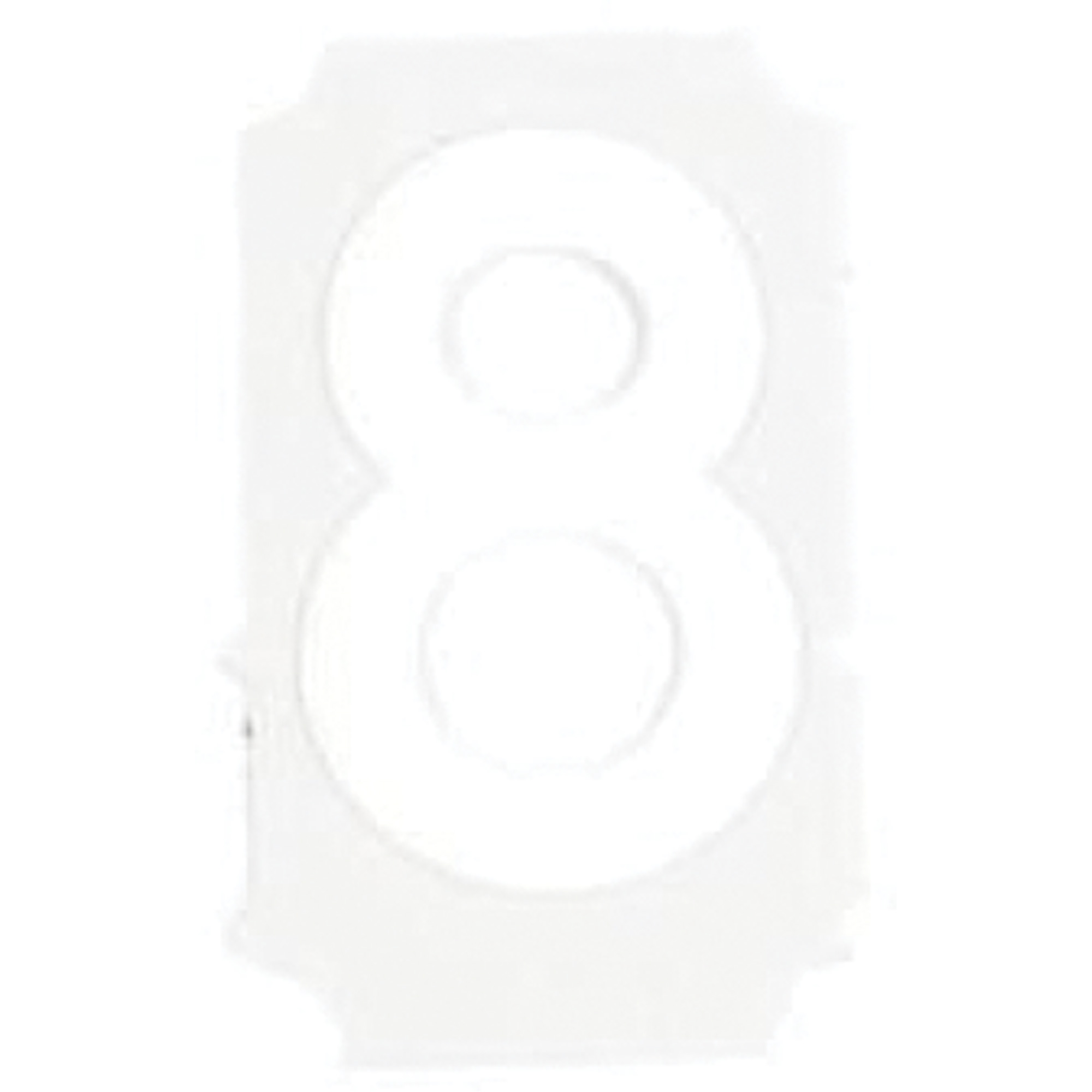 Étiquettes de lettres et chiffres gothiques individuels Quick-AlignMD, 8, 2" h, Blanc