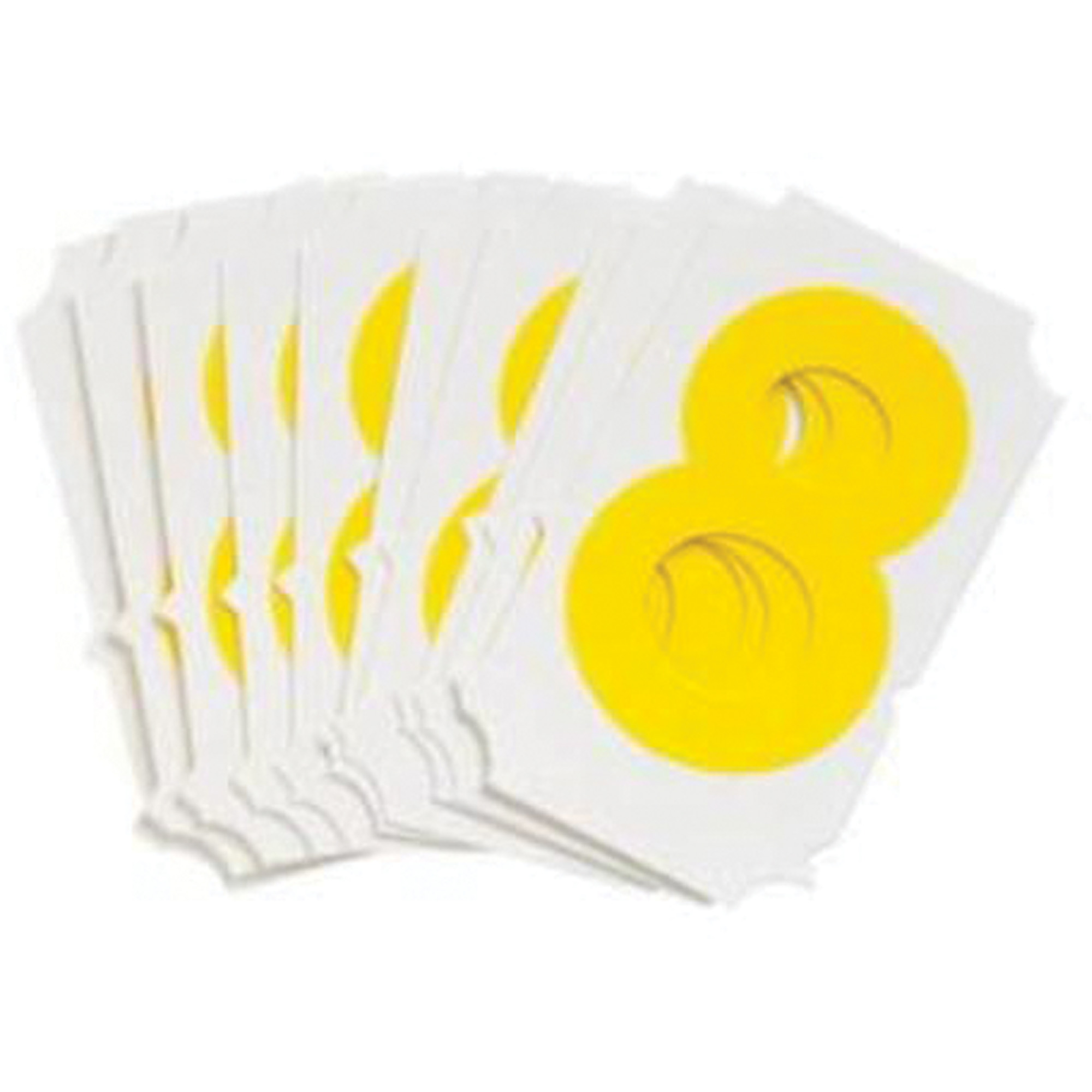 Étiquettes de lettres et chiffres gothiques individuels Quick-AlignMD, 8, 2" h, Jaune