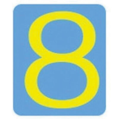 Étiquettes de lettres et chiffres gothiques individuels Quick-AlignMD, 8, 3" h, Jaune