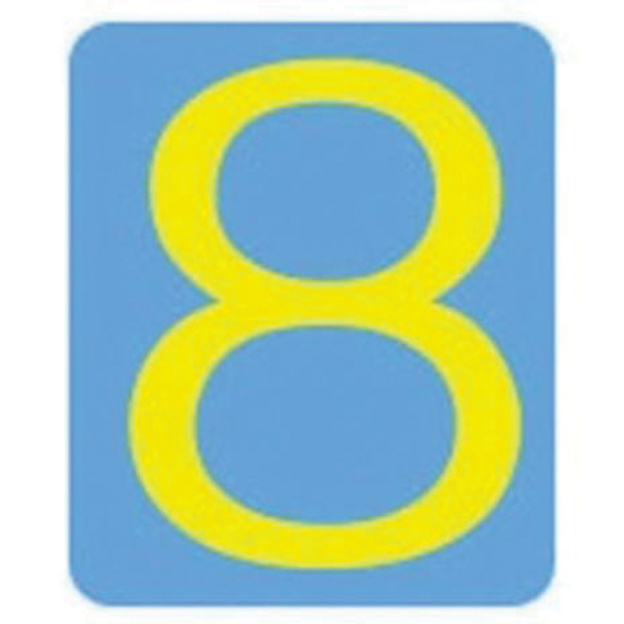 Étiquettes de lettres et chiffres gothiques individuels Quick-AlignMD, 8, 3" h, Jaune
