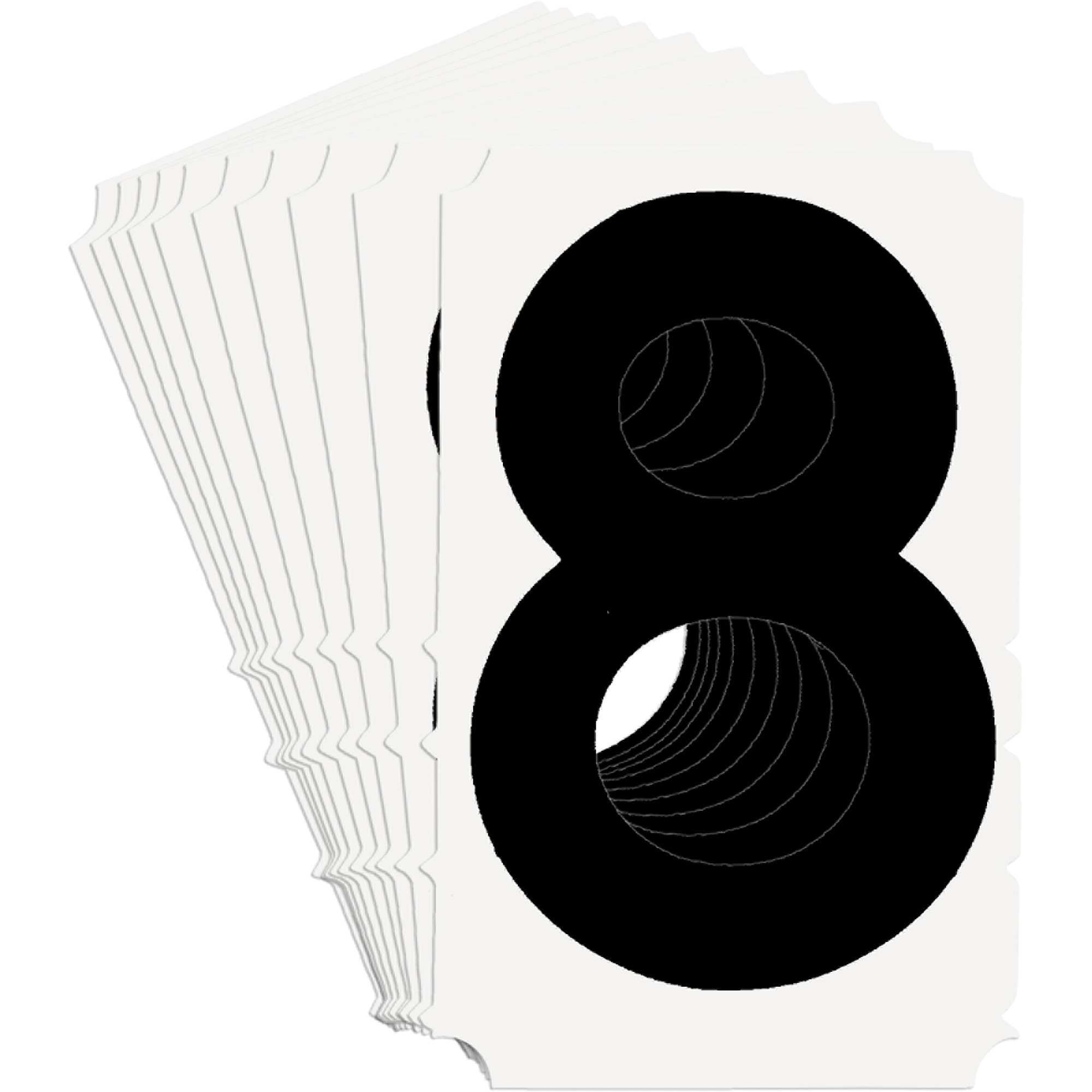 Étiquettes de lettres et chiffres gothiques individuels Quick-AlignMD, 8, 4" h, Noir