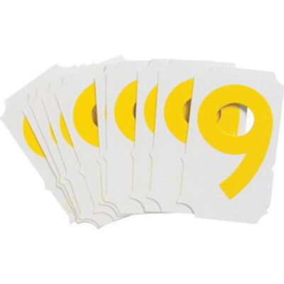 Étiquettes de lettres et chiffres gothiques individuels Quick-AlignMD, 9, 2" h, Jaune