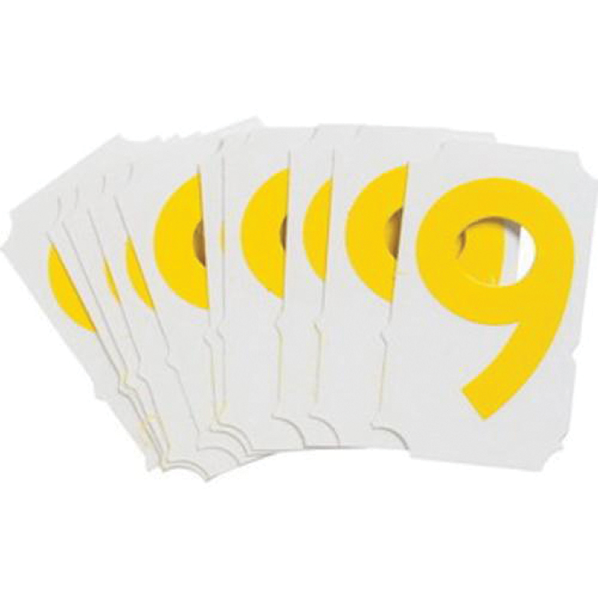 Étiquettes de lettres et chiffres gothiques individuels Quick-AlignMD, 9, 2" h, Jaune