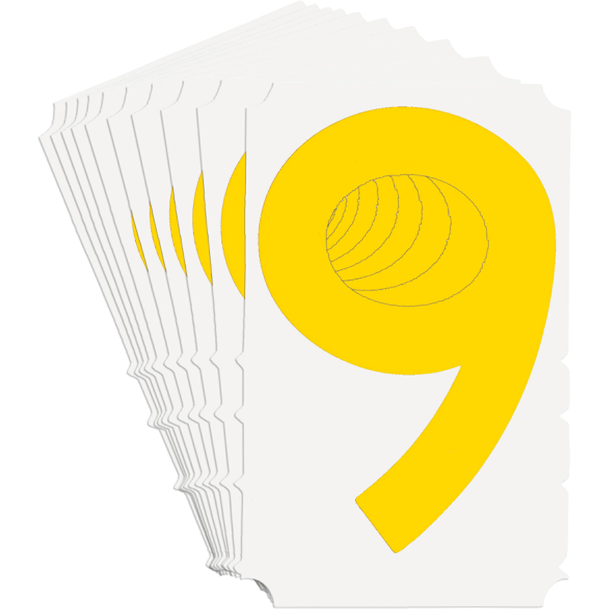 Étiquettes de lettres et chiffres gothiques individuels Quick-AlignMD, 9, 3" h, Jaune