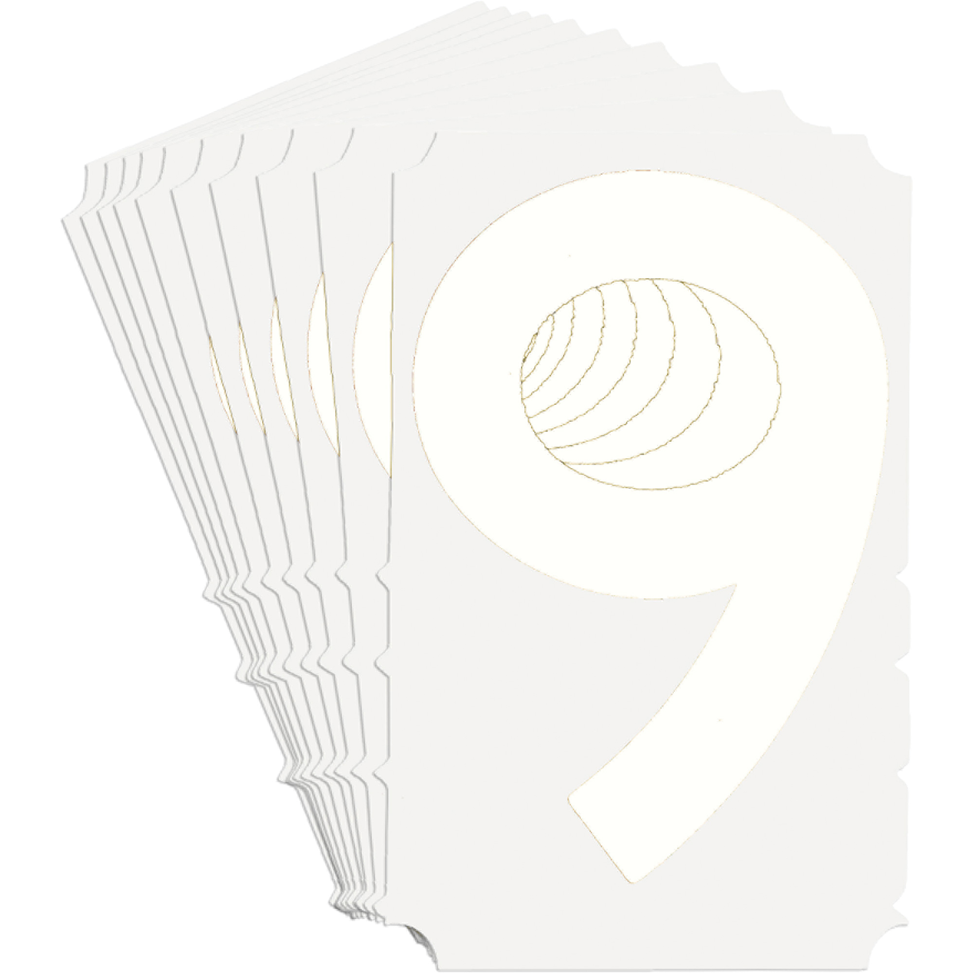 Étiquettes de lettres et chiffres gothiques individuels Quick-AlignMD, 9, 4" h, Blanc